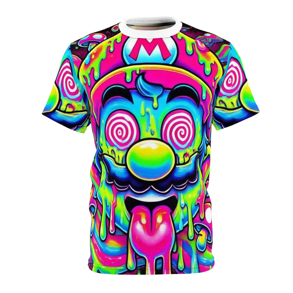 Psychedelic Drip Mario All-Over Print Tee