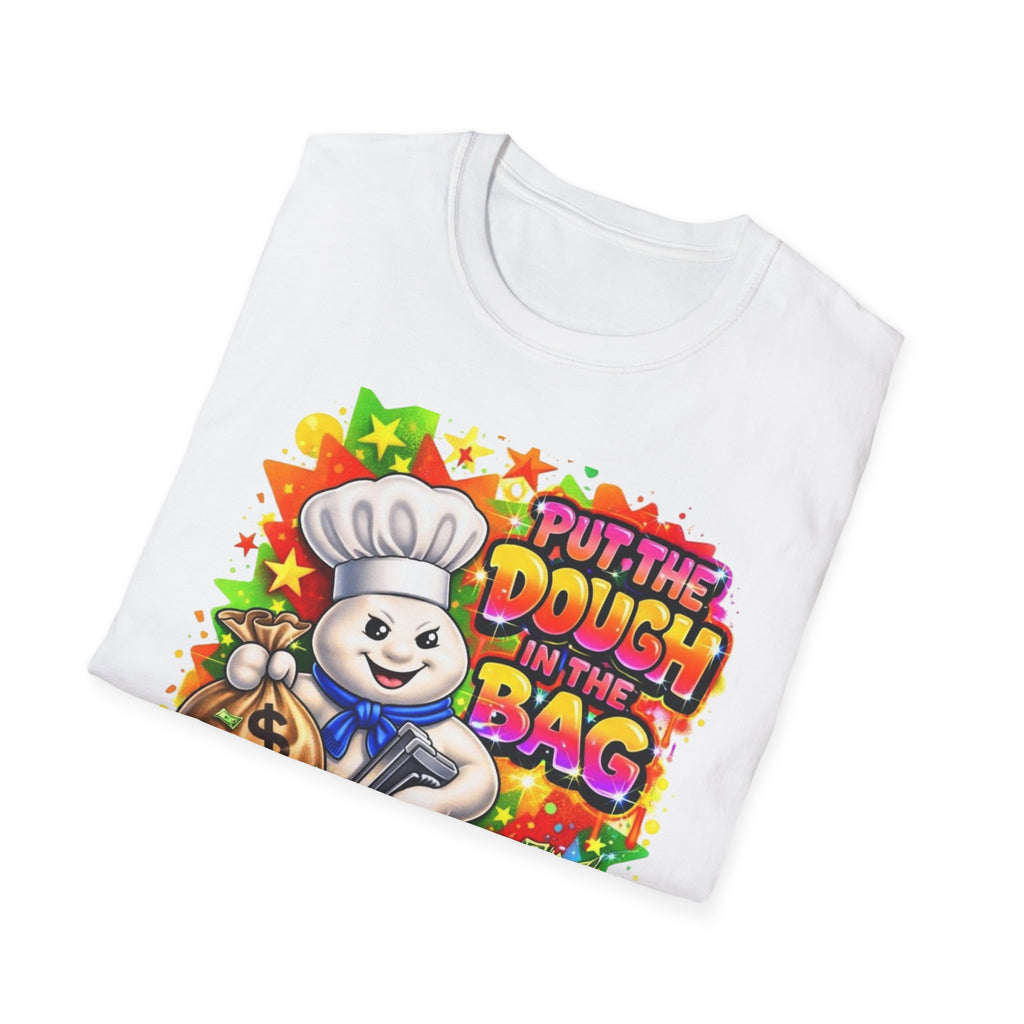 Put the Dough in the Bag T-Shirt — Cute Chef Character Money Graphic Tee