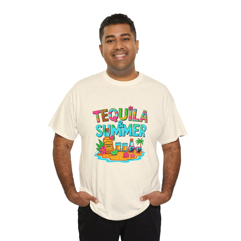 Tequila Summer Tee – Tropical Beach Cocktail Graphic T-Shirt