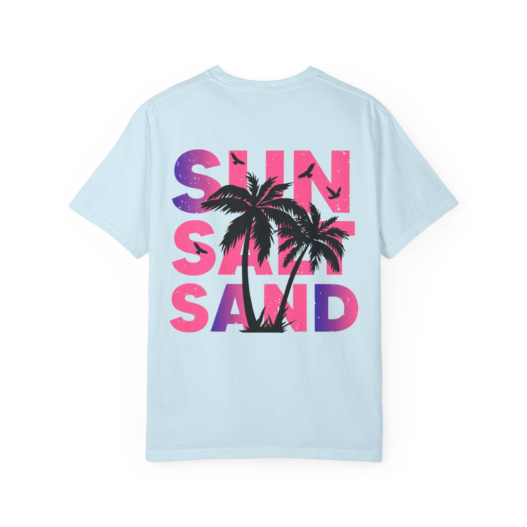 T-Shirt — "Sun Sand" Tropical Palm Floral Graphic Tee