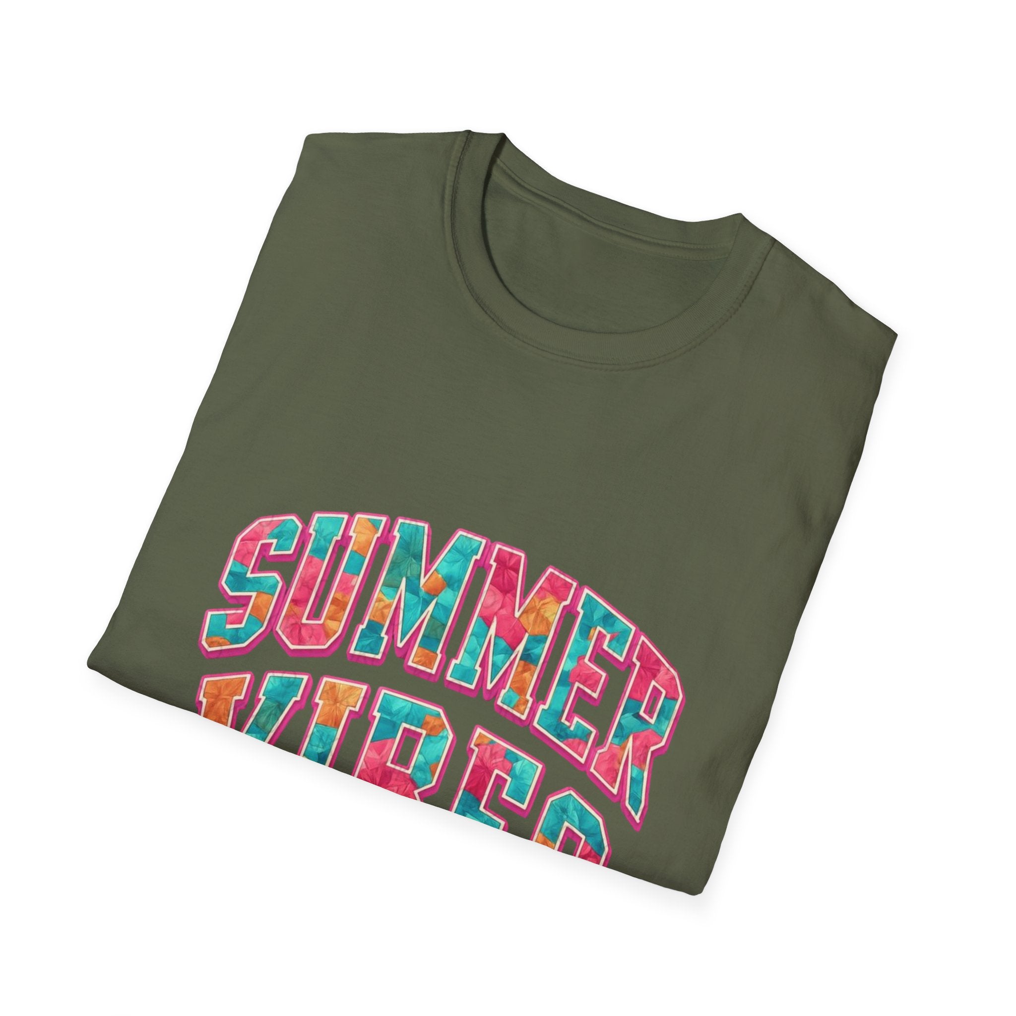 Summer Vibes T-Shirt — Colorful Tropical Beach Graphic Tee