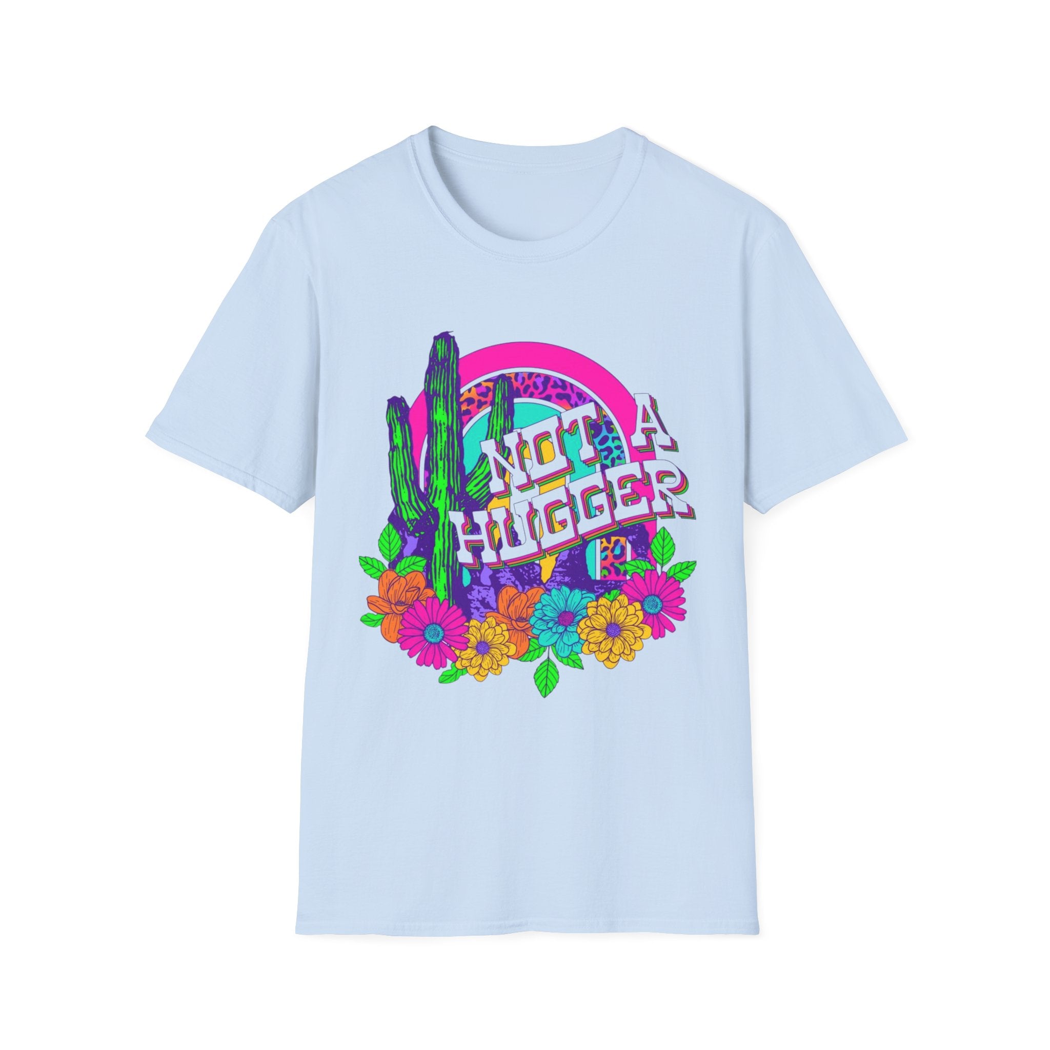 Not A Hugger Cactus T-Shirt — Retro Floral Desert Graphic Tee