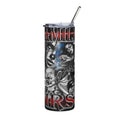 20oz Stainless Steel Tumbler — Dark Chicano Art Design with 'Family First' Text