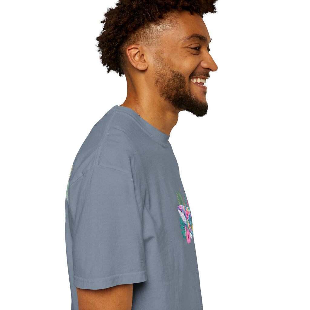 Miami Beach Club T‑Shirt — Retro Flamingo Tropical Floral Graphic Tee