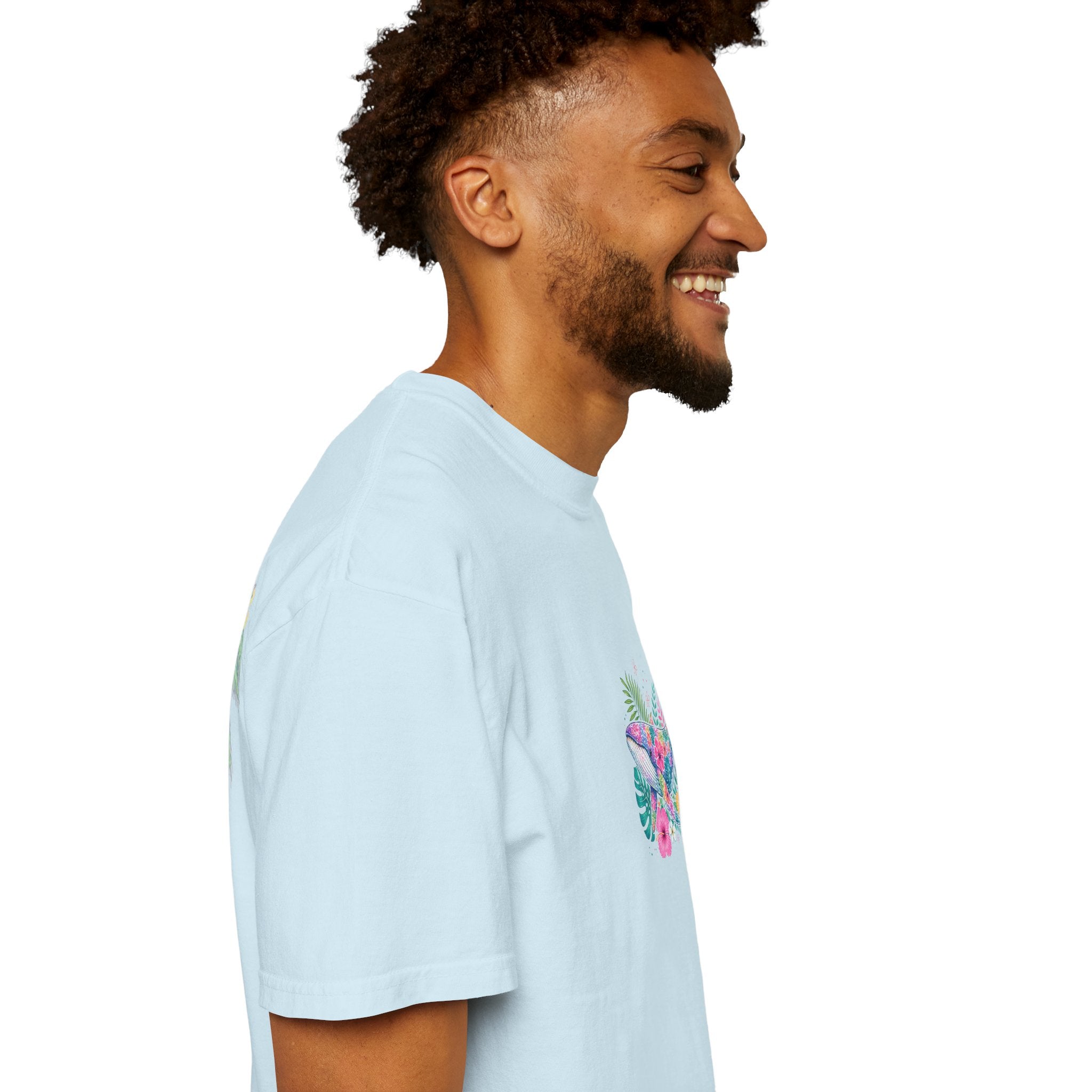 Miami Beach Club T‑Shirt — Retro Flamingo Tropical Floral Graphic Tee
