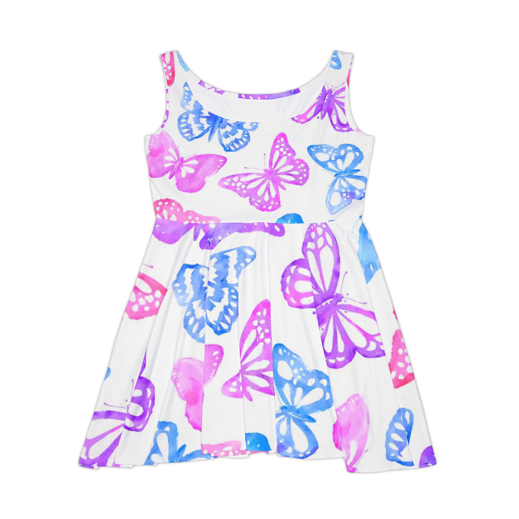 Women's Butterfly Print Skater Dress - Ideal for Summer Celebrations