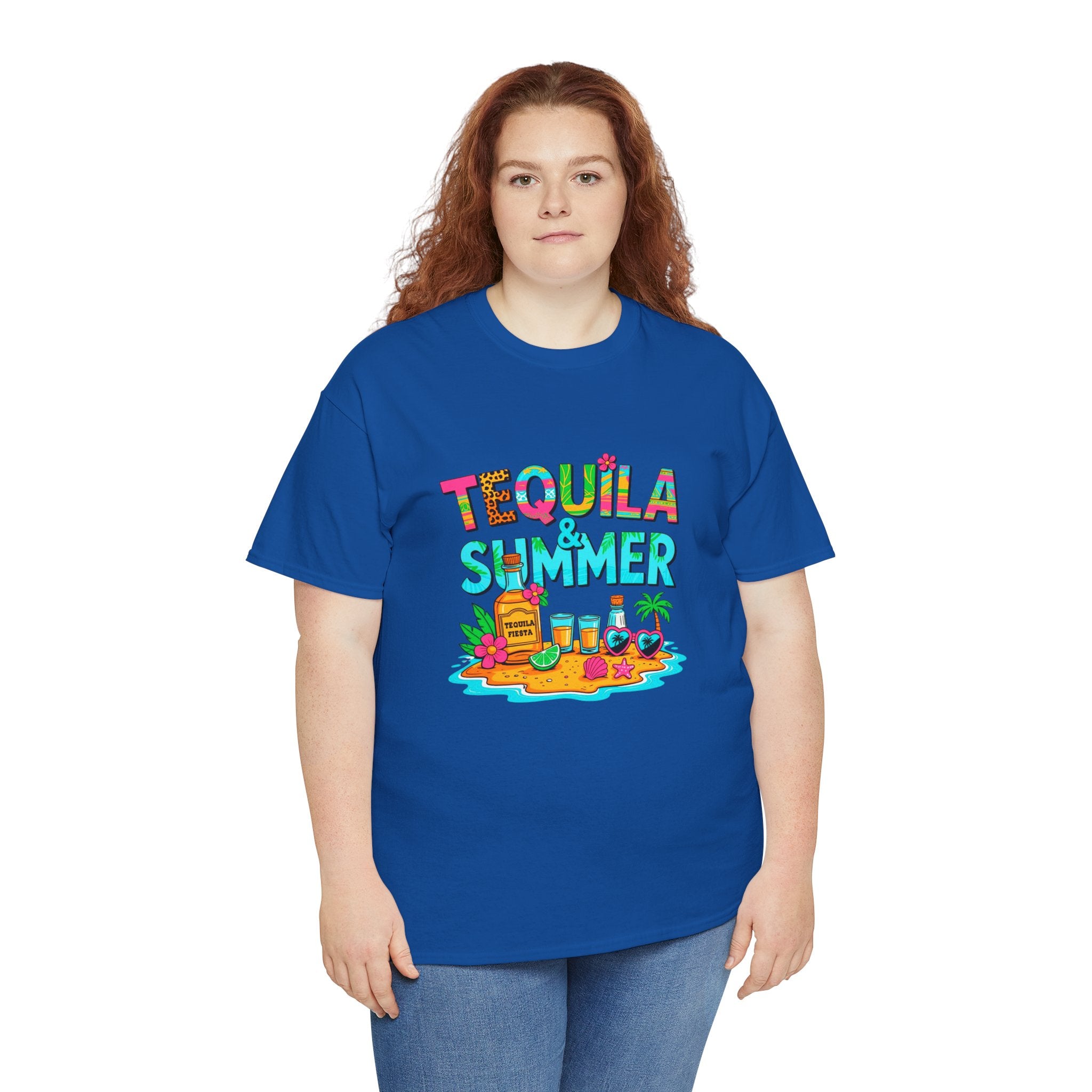 Tequila Summer Tee – Tropical Beach Cocktail Graphic T-Shirt
