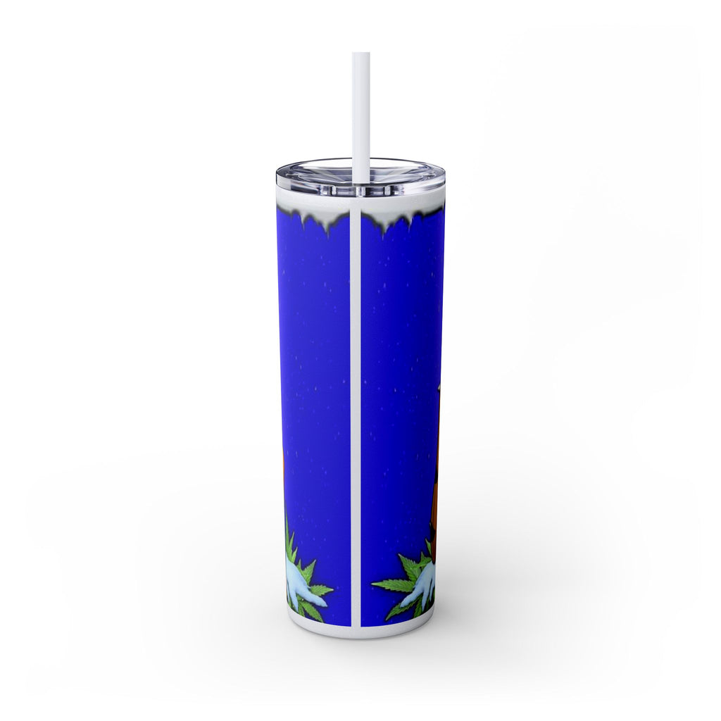 Frosted Buds 20oz Skinny Tumbler with Straw