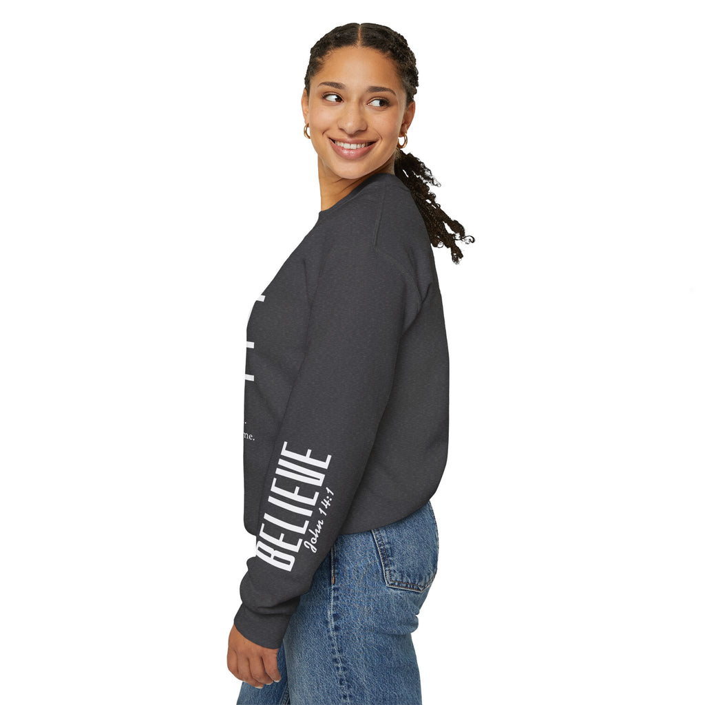 Wolf Pack “Believe John 14:1” Crewneck – Faith Streetwear Pullover