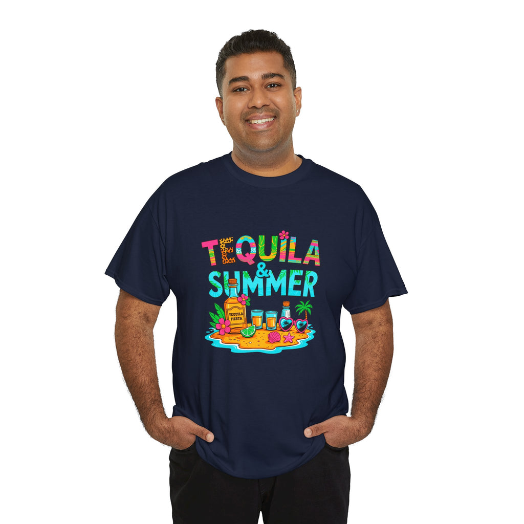 Tequila Summer Tee – Tropical Beach Cocktail Graphic T-Shirt