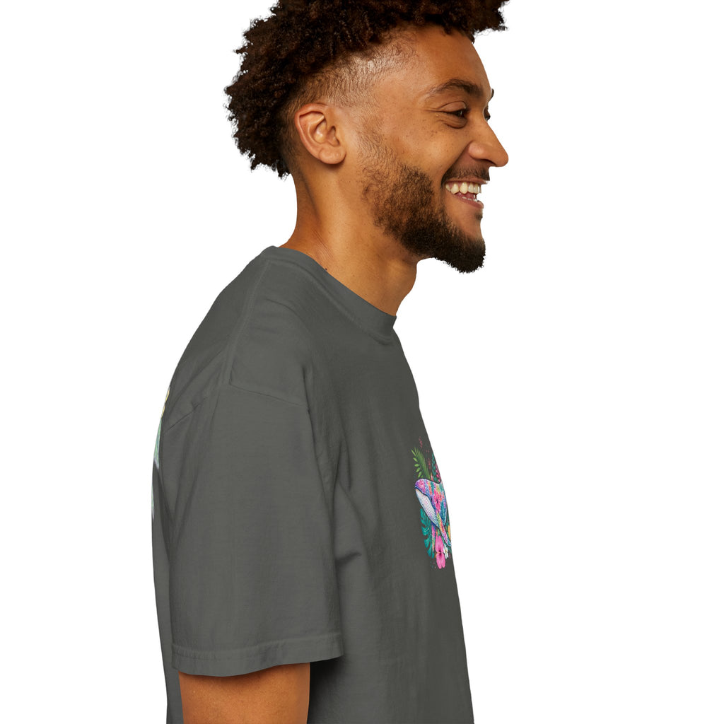 Miami Beach Club T‑Shirt — Retro Flamingo Tropical Floral Graphic Tee