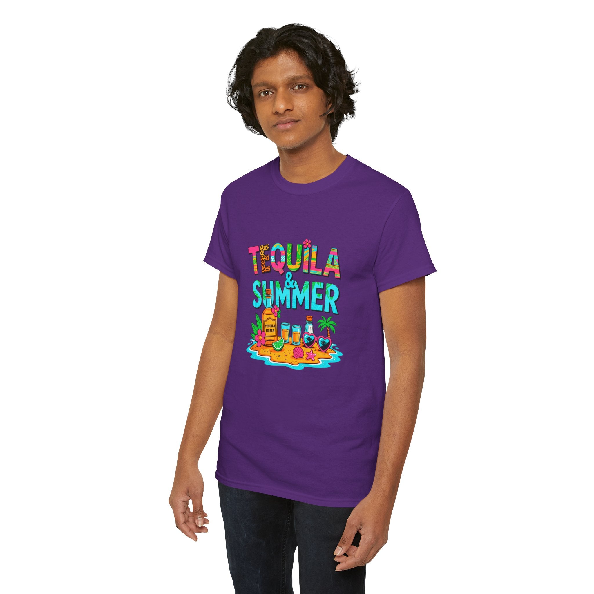 Tequila Summer Tee – Tropical Beach Cocktail Graphic T-Shirt