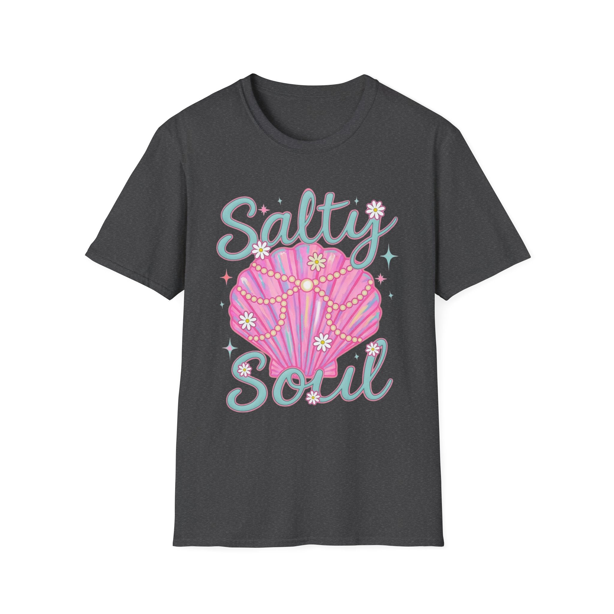 Salty Soul T-Shirt — Pink Seashell Beach Tee