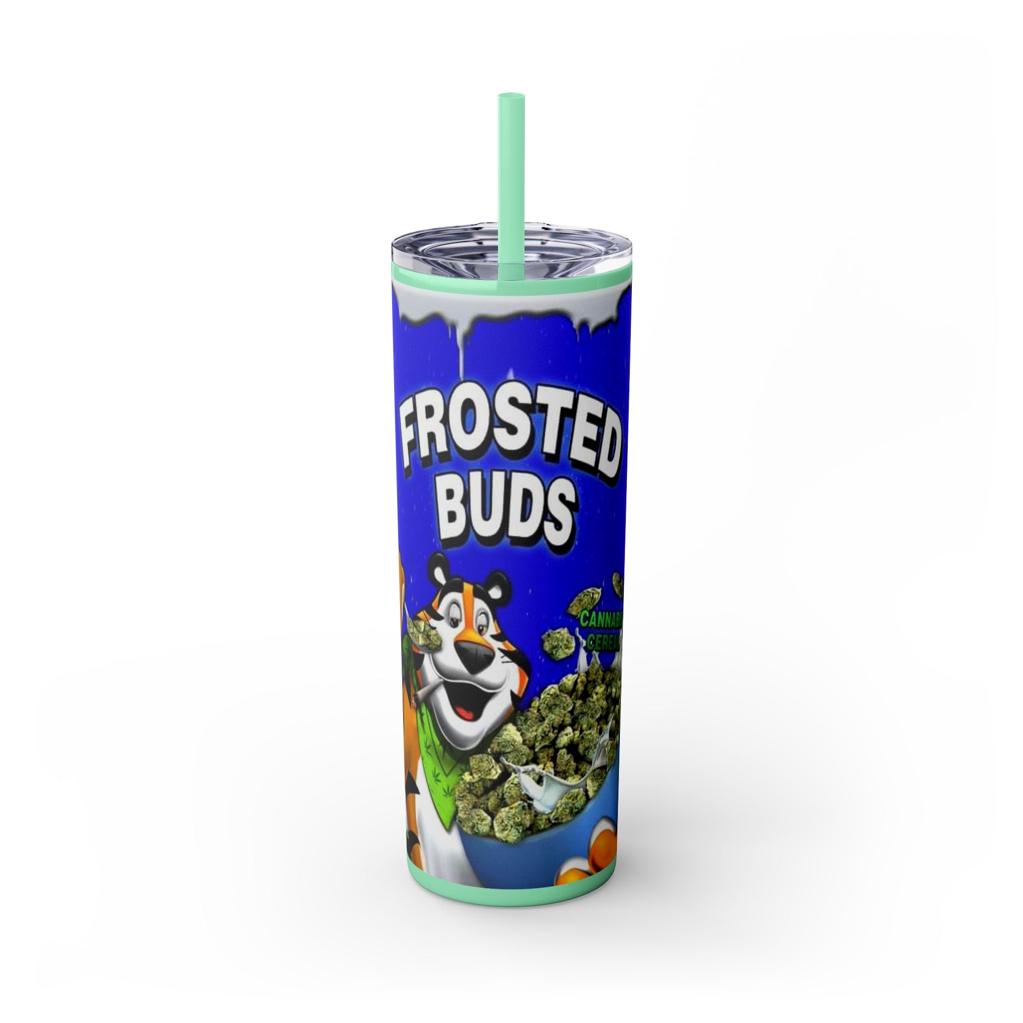 Frosted Buds 20oz Skinny Tumbler with Straw