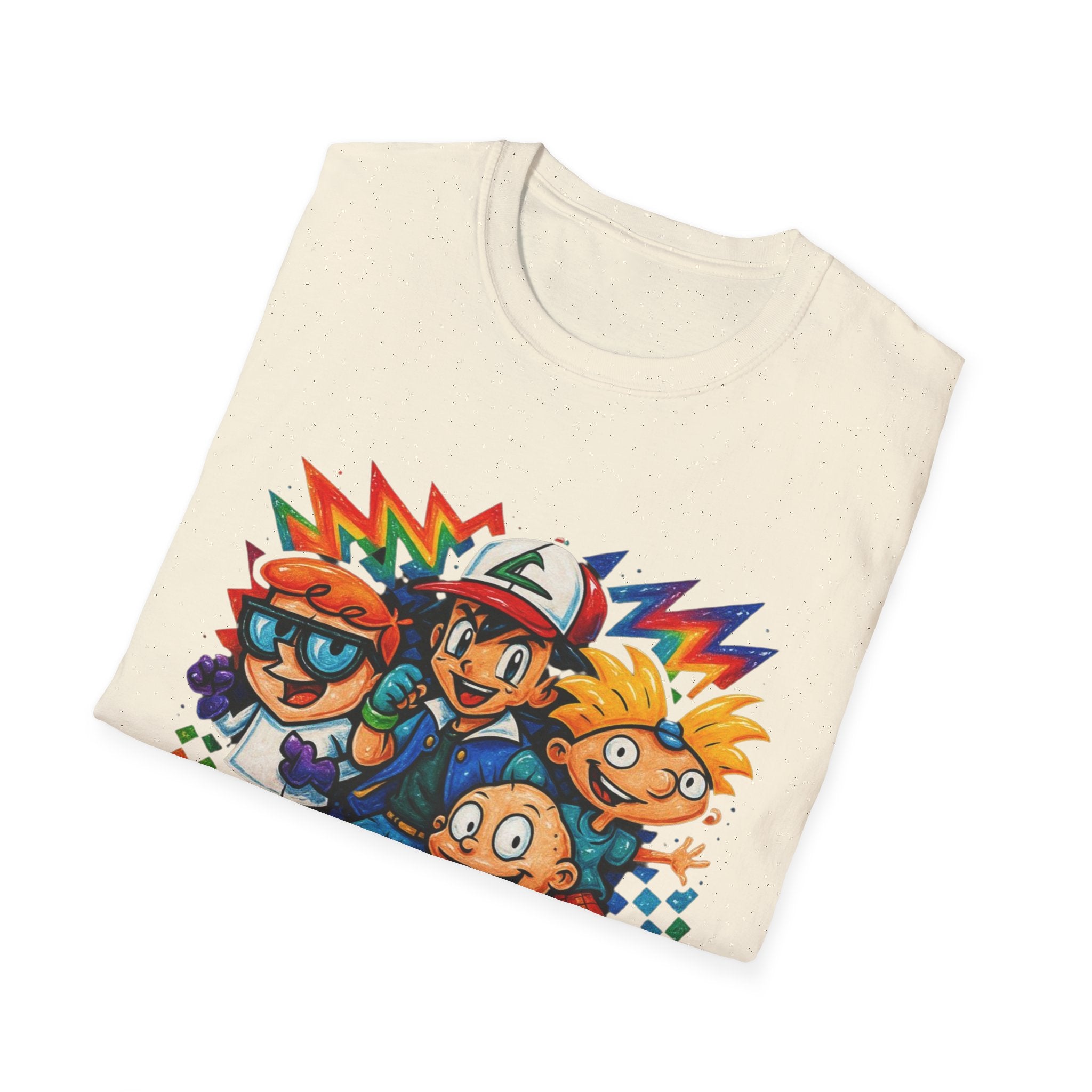 90s Crew T-Shirt — Retro Cartoon Nostalgia Tee