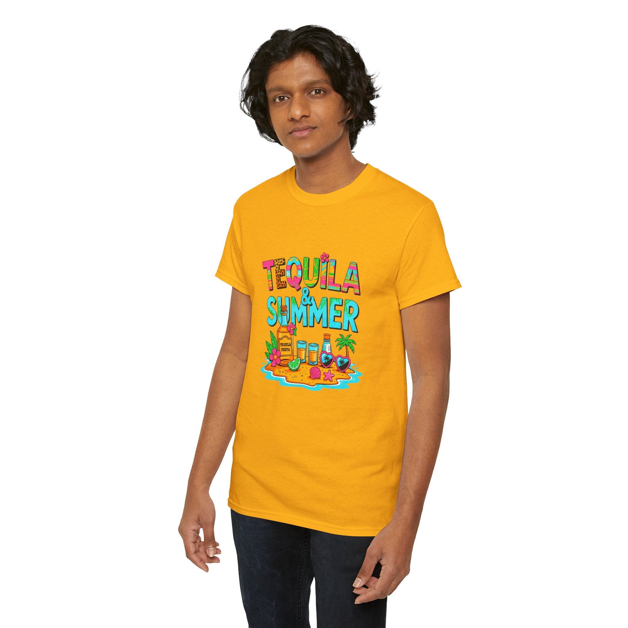 Tequila Summer Tee – Tropical Beach Cocktail Graphic T-Shirt