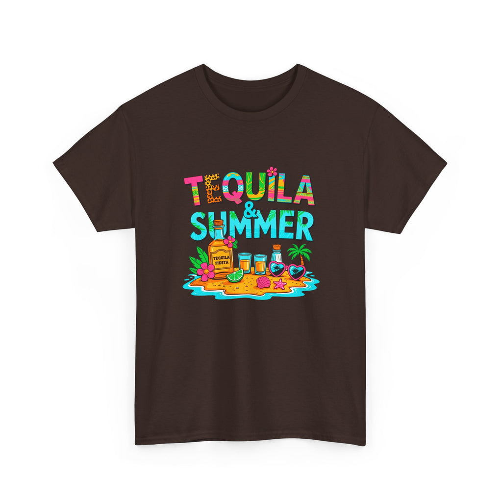 Tequila Summer Tee – Tropical Beach Cocktail Graphic T-Shirt