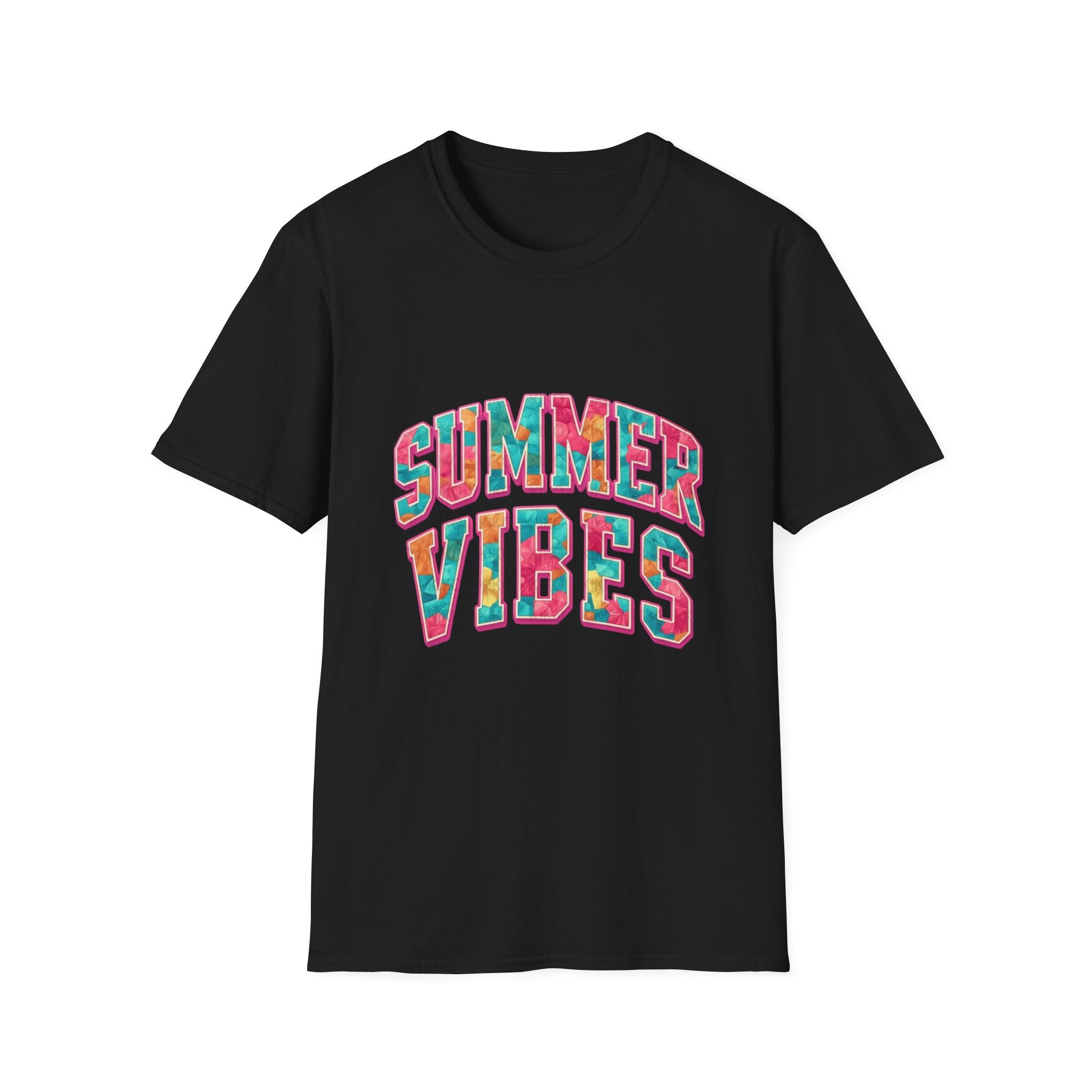 Summer Vibes T-Shirt — Colorful Tropical Beach Graphic Tee