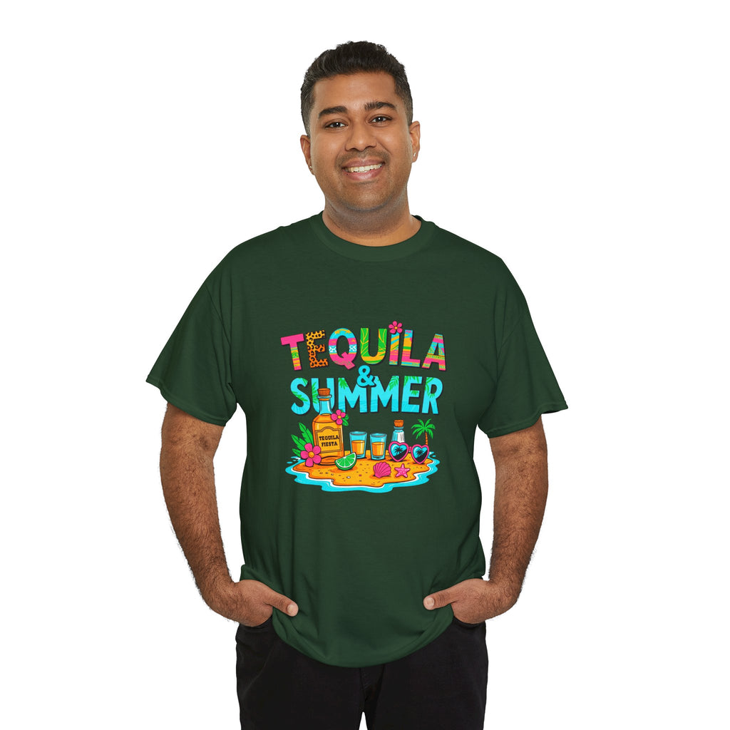 Tequila Summer Tee – Tropical Beach Cocktail Graphic T-Shirt