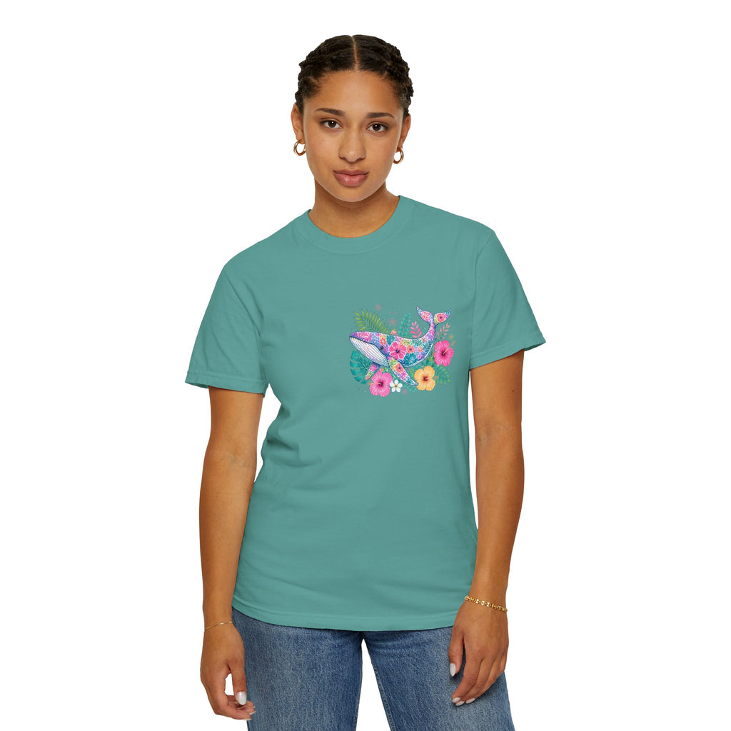 Miami Beach Club T‑Shirt — Retro Flamingo Tropical Floral Graphic Tee