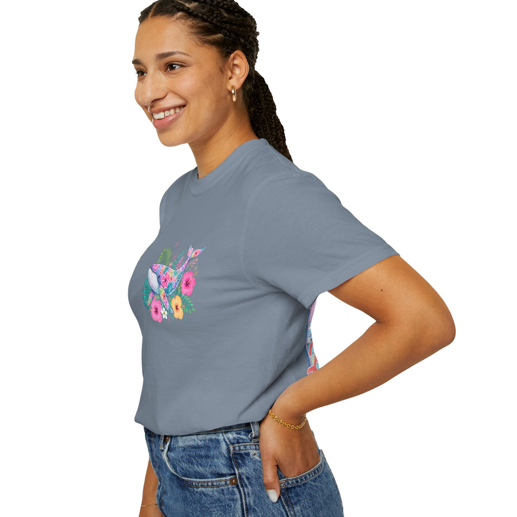 Miami Beach Club T‑Shirt — Retro Flamingo Tropical Floral Graphic Tee