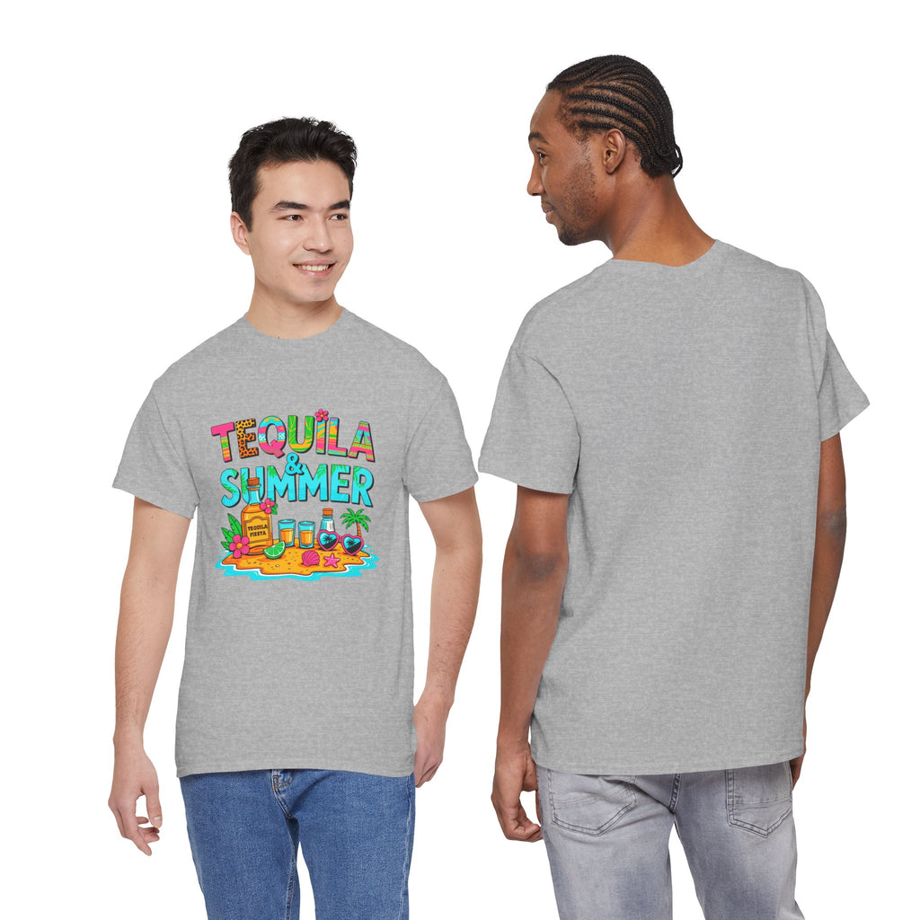 Tequila Summer Tee – Tropical Beach Cocktail Graphic T-Shirt