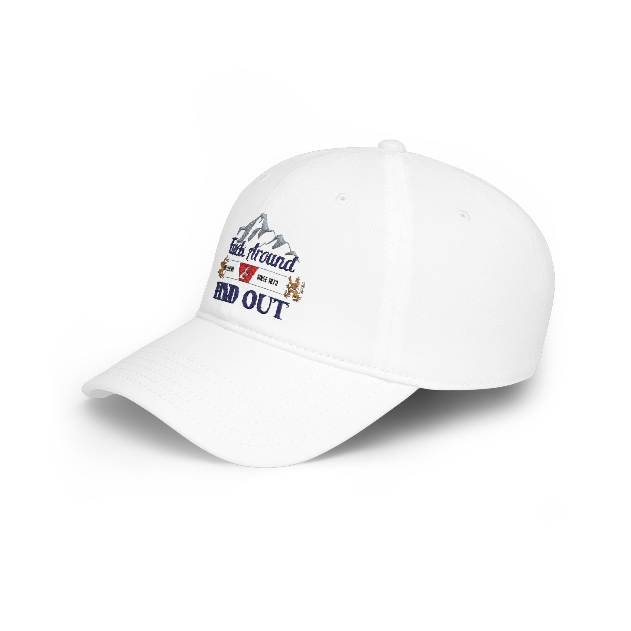 Low Profile Baseball Cap — 'Fuck Around, Find Out' Mountain Embroidered Hat