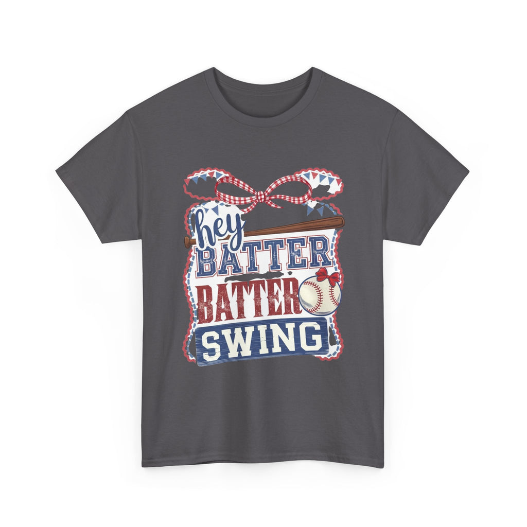 Baseball Tee — “Hey Batter Batter Swing” Graphic Shirt