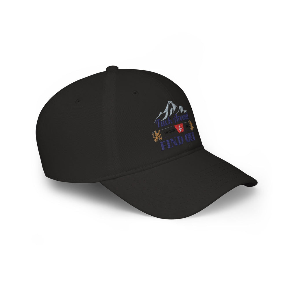 Low Profile Baseball Cap — 'Fuck Around, Find Out' Mountain Embroidered Hat