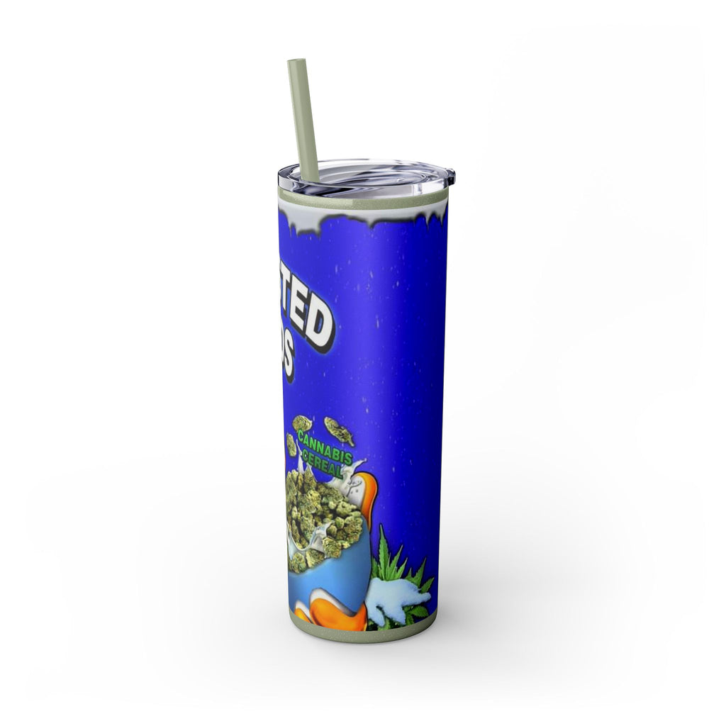 Frosted Buds 20oz Skinny Tumbler with Straw