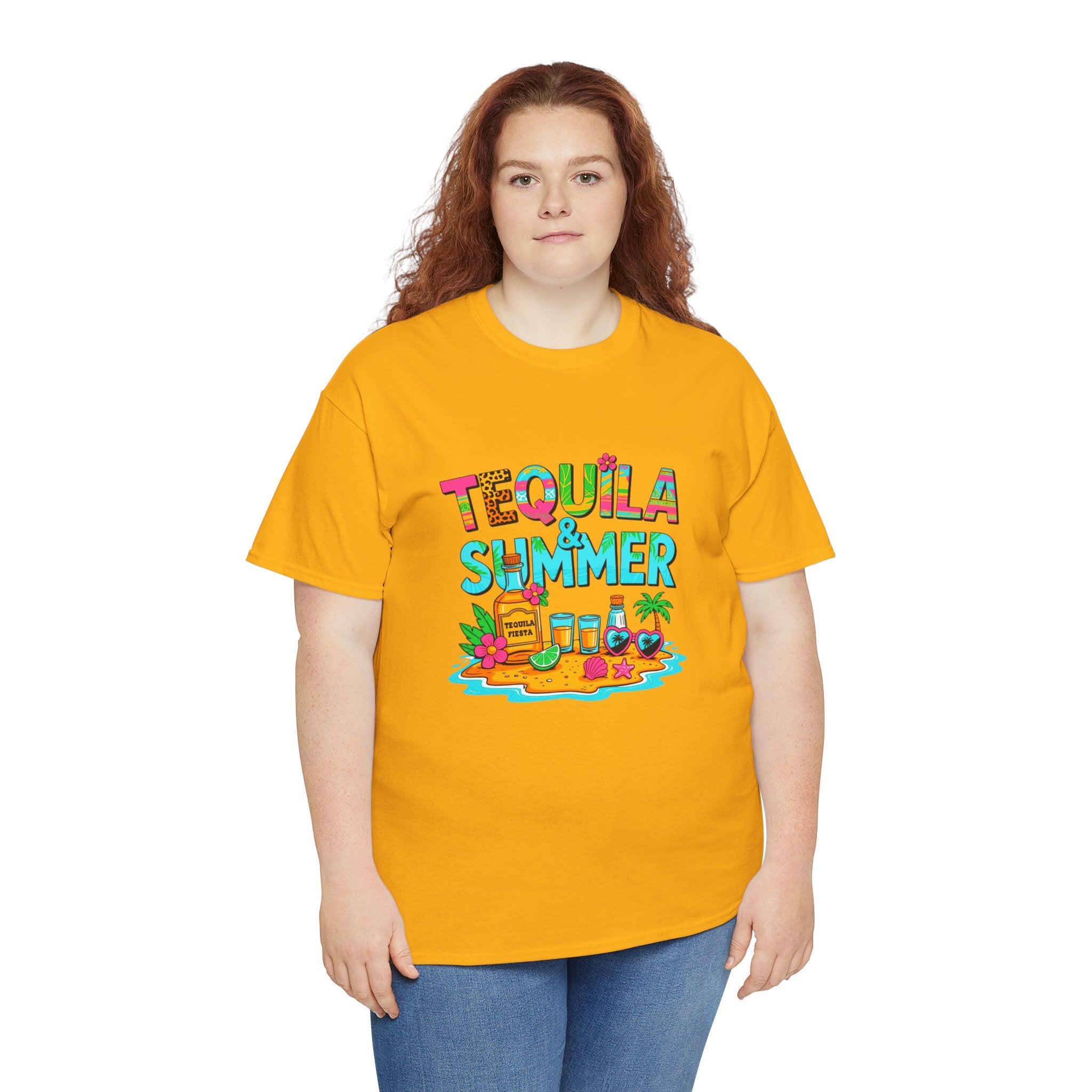 Tequila Summer Tee – Tropical Beach Cocktail Graphic T-Shirt