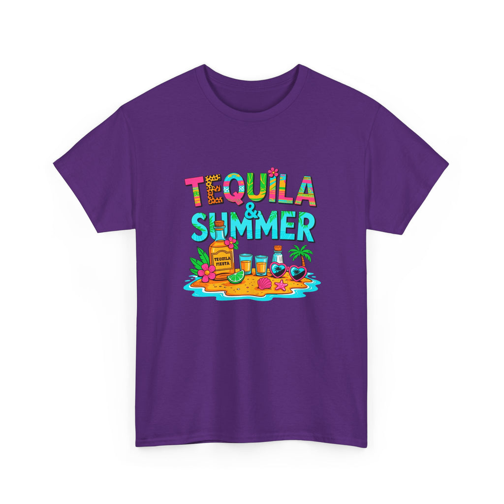 Tequila Summer Tee – Tropical Beach Cocktail Graphic T-Shirt