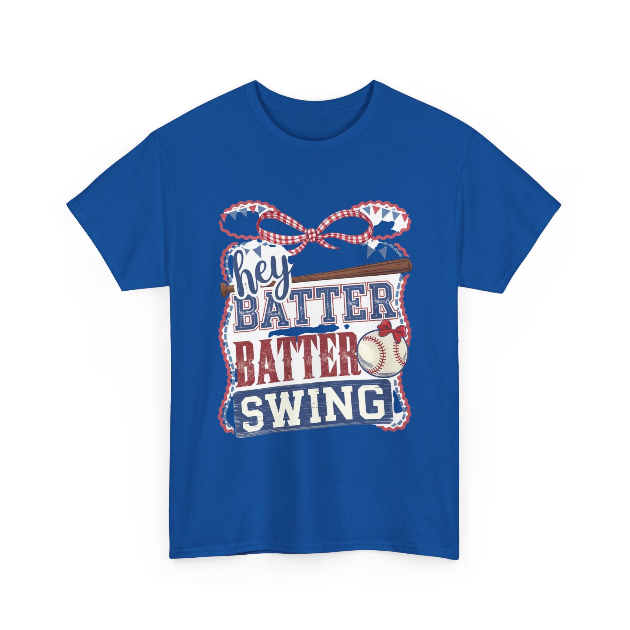 Baseball Tee — “Hey Batter Batter Swing” Graphic Shirt