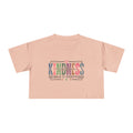 Crop Tee — "Kindness: Sprinkle It Everywhere" Floral Graphic