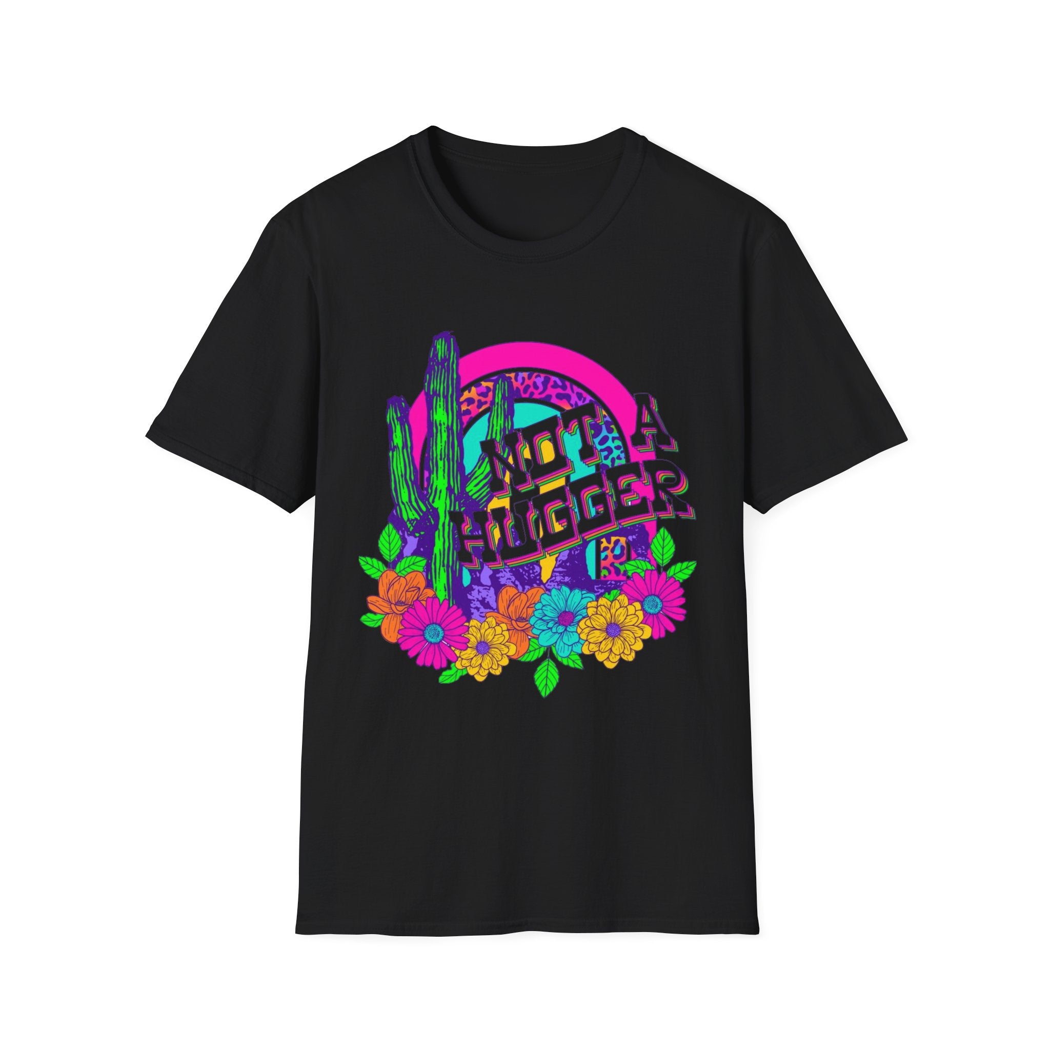 Not A Hugger Cactus T-Shirt — Retro Floral Desert Graphic Tee