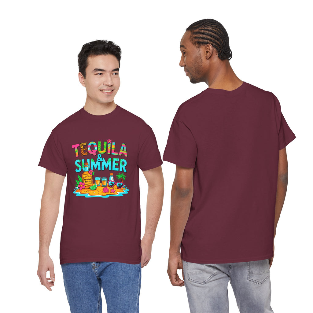 Tequila Summer Tee – Tropical Beach Cocktail Graphic T-Shirt