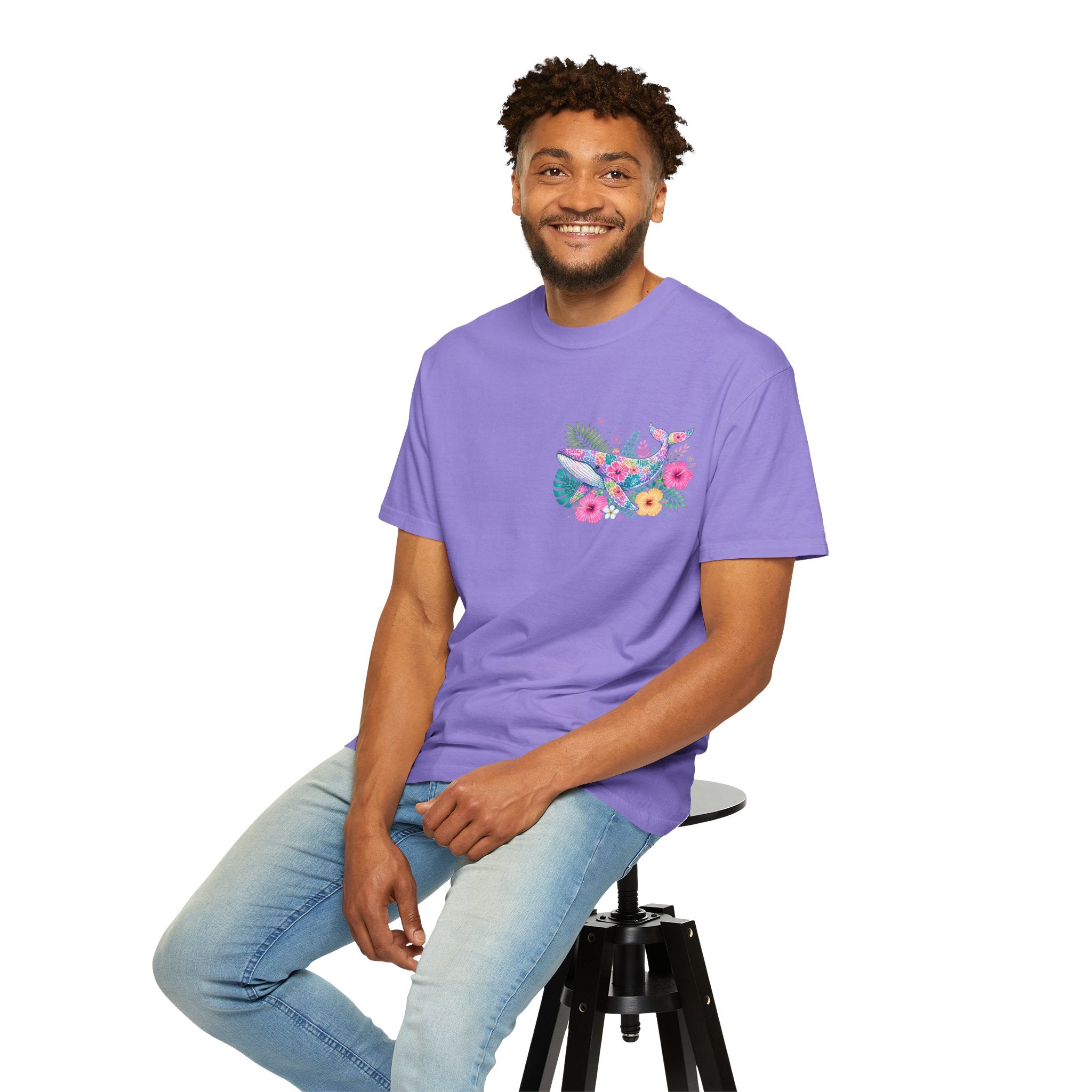 Miami Beach Club T‑Shirt — Retro Flamingo Tropical Floral Graphic Tee