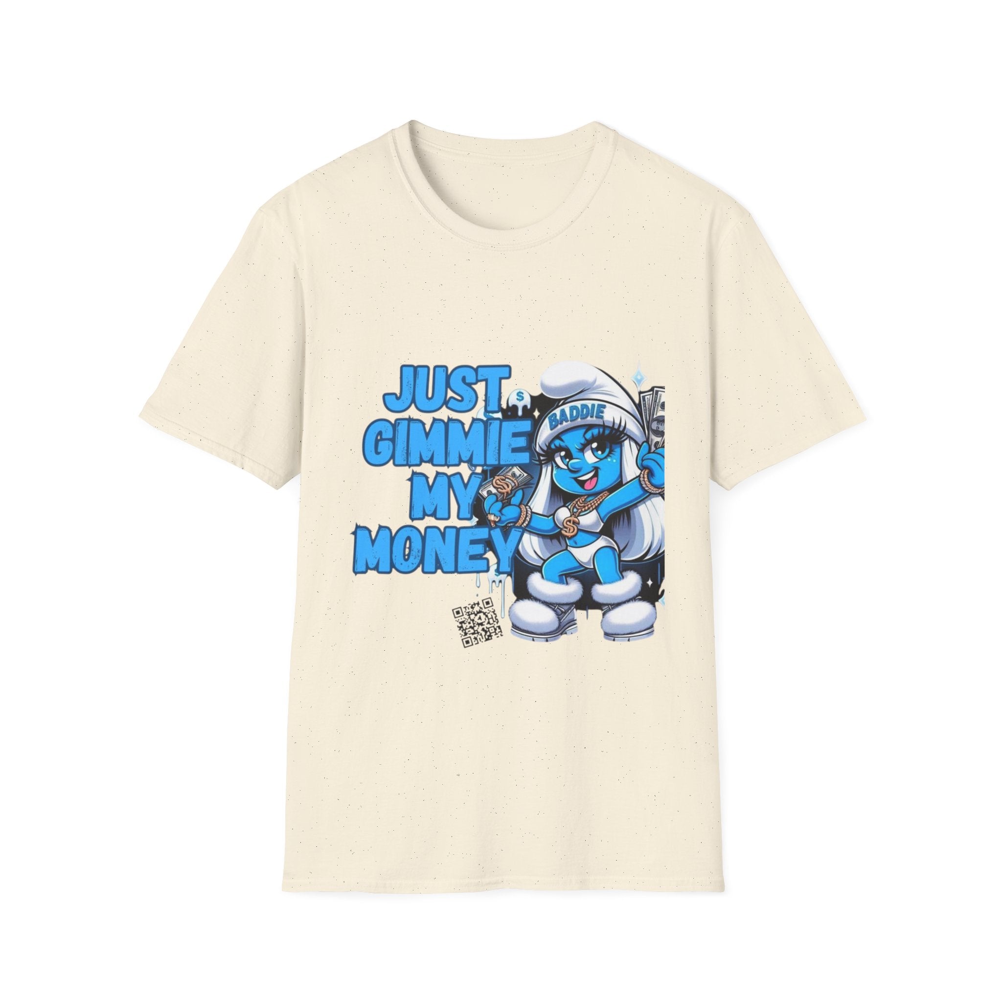 Just Gimmie My Money T-Shirt — Cute Blue Character Graphic Tee