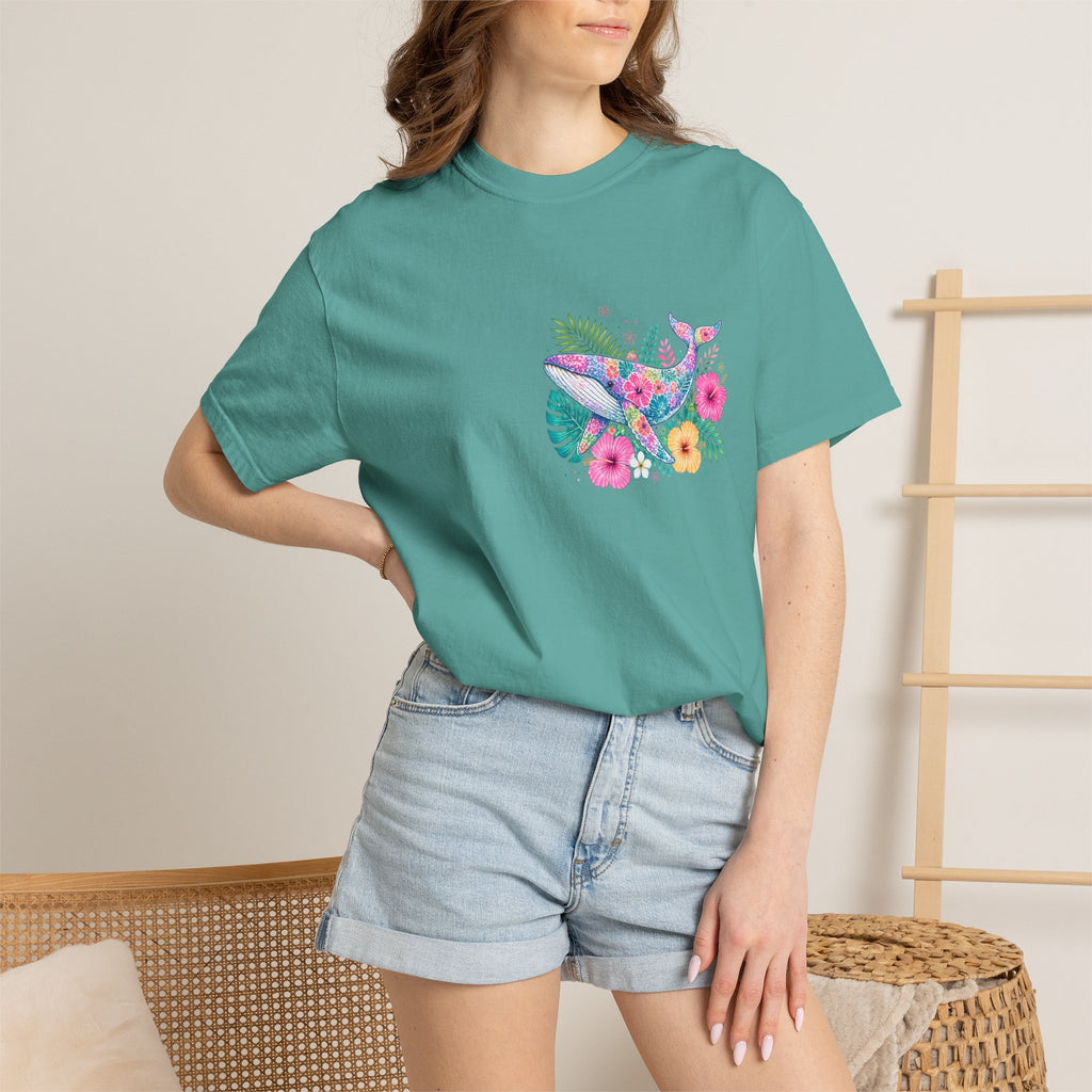Miami Beach Club T‑Shirt — Retro Flamingo Tropical Floral Graphic Tee