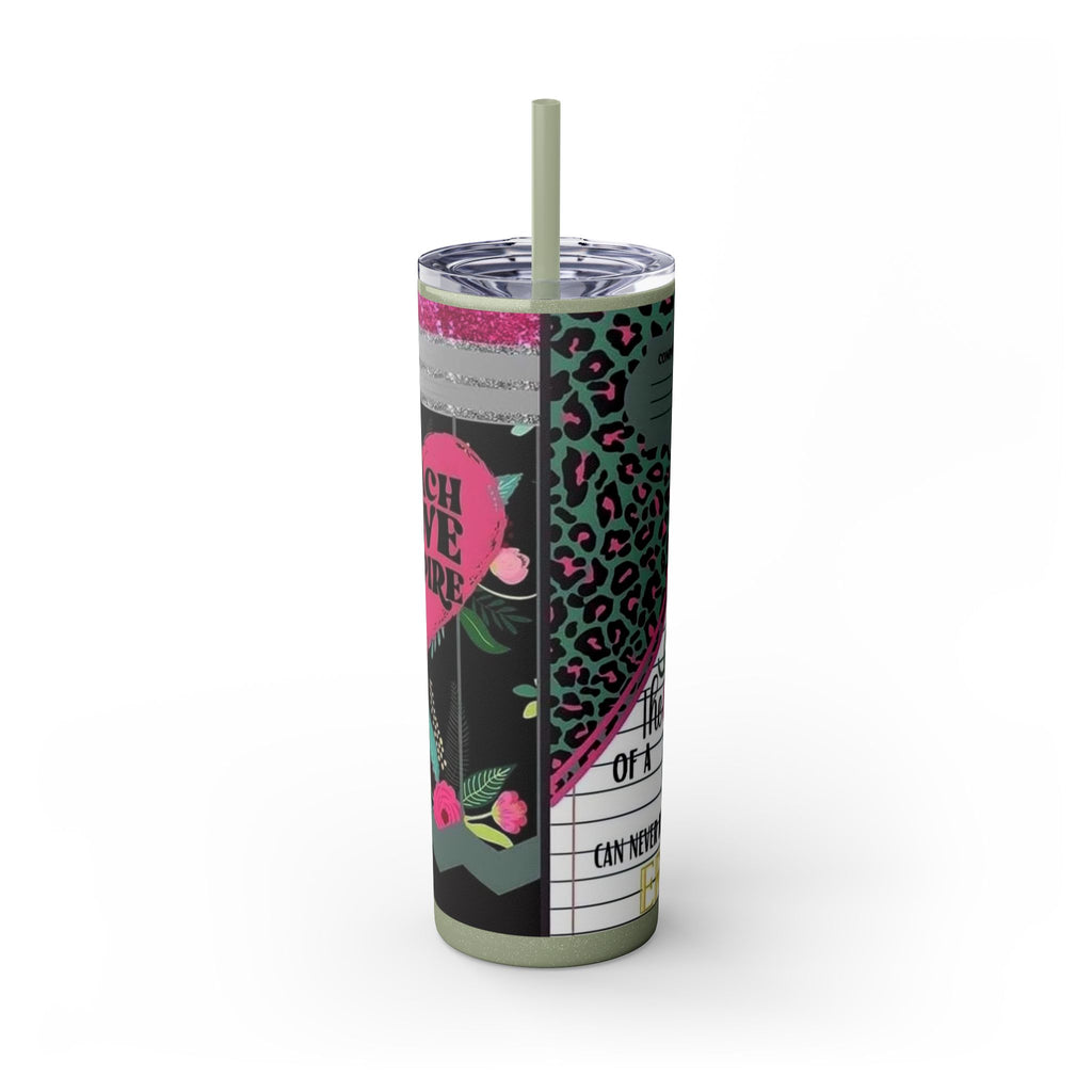 Teacher Skinny Tumbler with Straw — 20oz