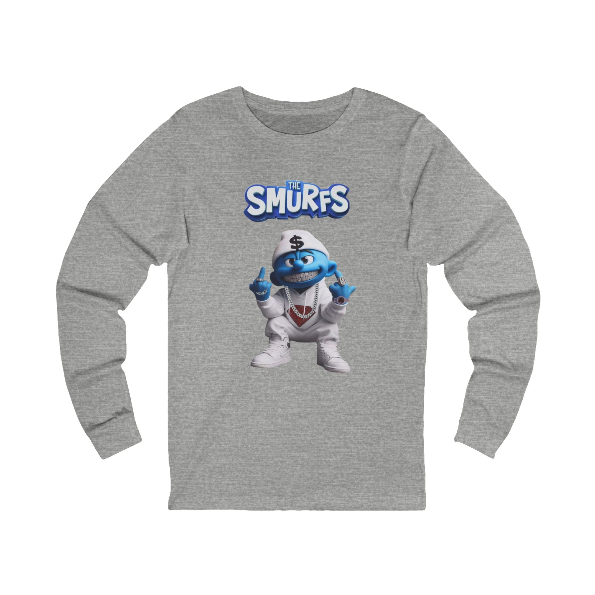 Hood Smurf Long Sleeve Tee — Hooded Smurf Graphic Shirt