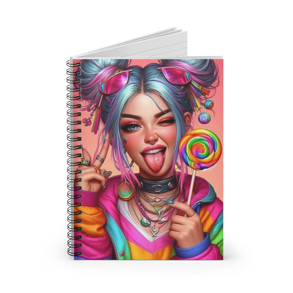 Wolf Pack “Candy Goth” Spiral Notebook – Colorful Anime Journal