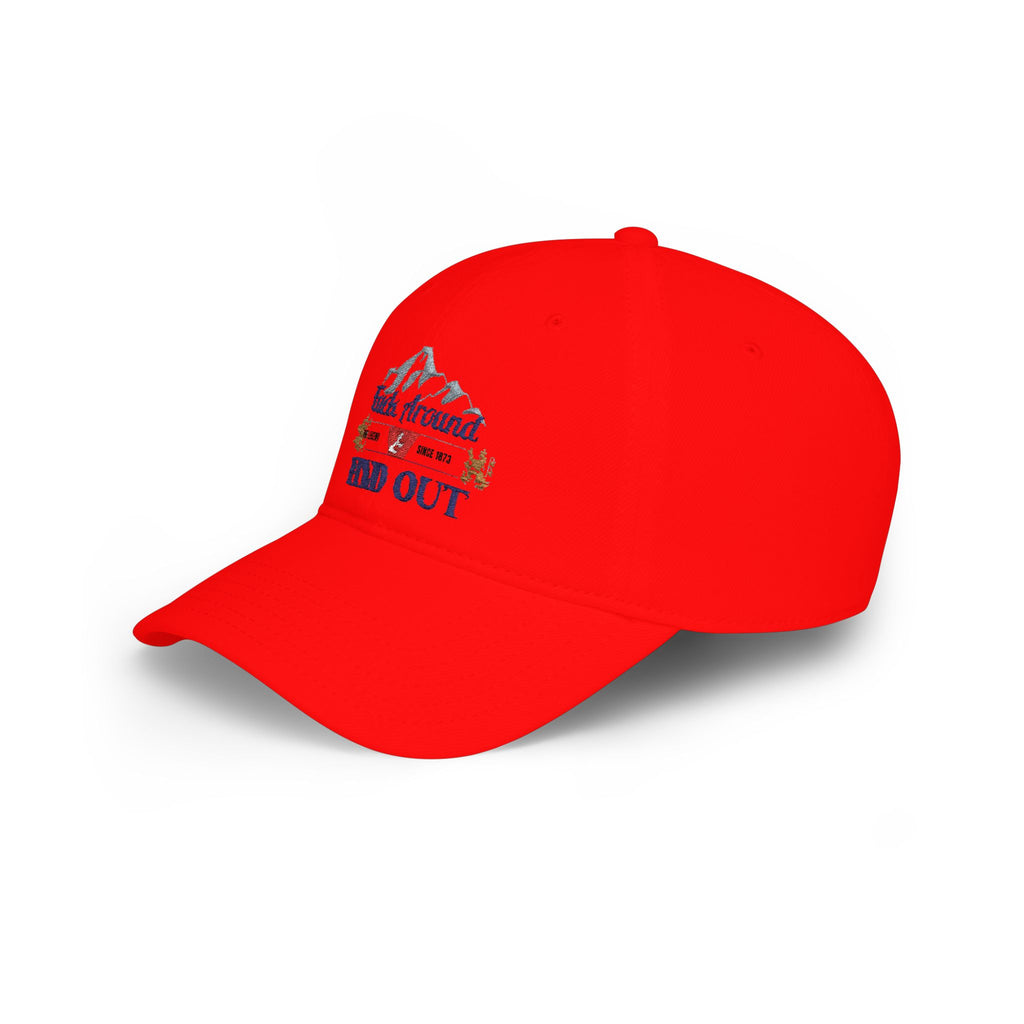 Low Profile Baseball Cap — 'Fuck Around, Find Out' Mountain Embroidered Hat