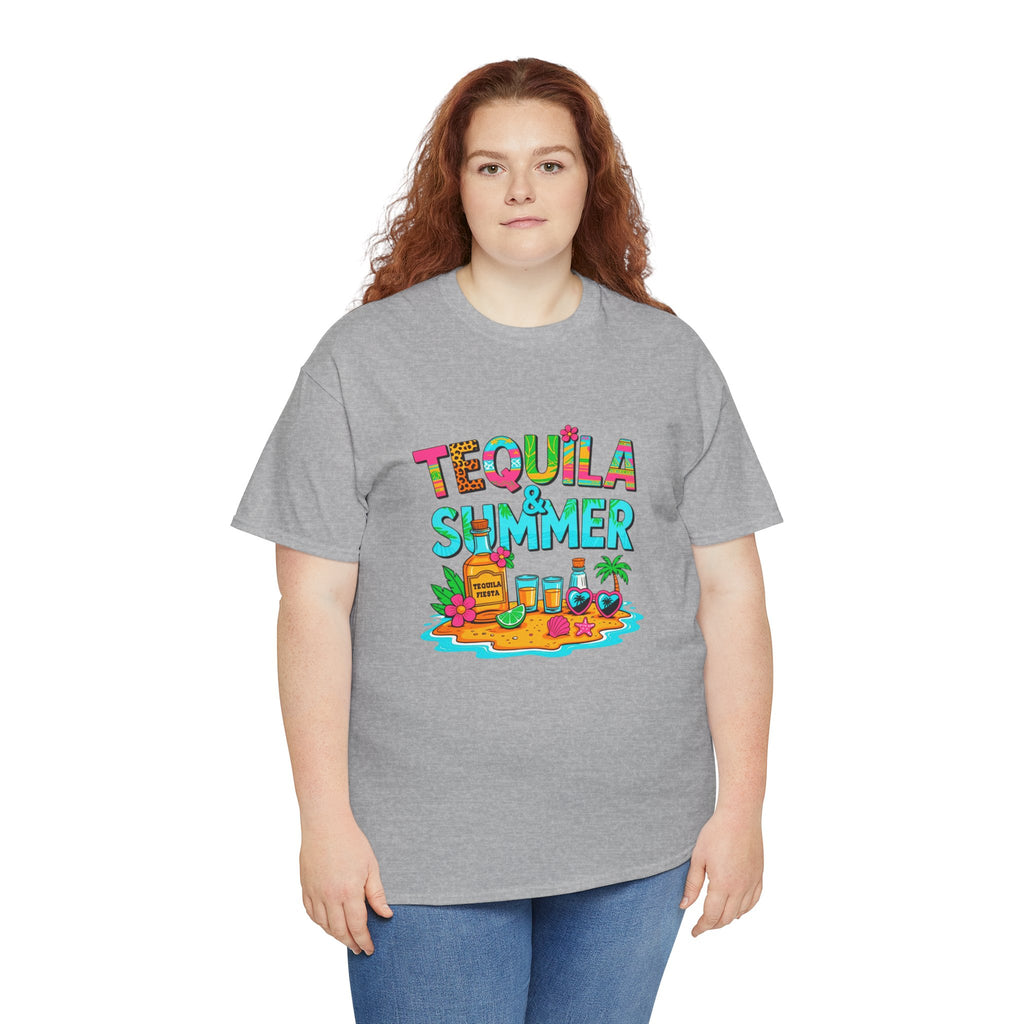 Tequila Summer Tee – Tropical Beach Cocktail Graphic T-Shirt