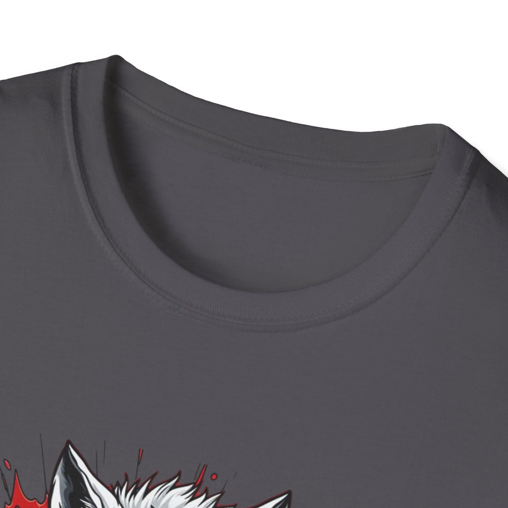 Wolf Suit T-Shirt — Wolf in Suit Graphic Tee (Bold Red Splash)