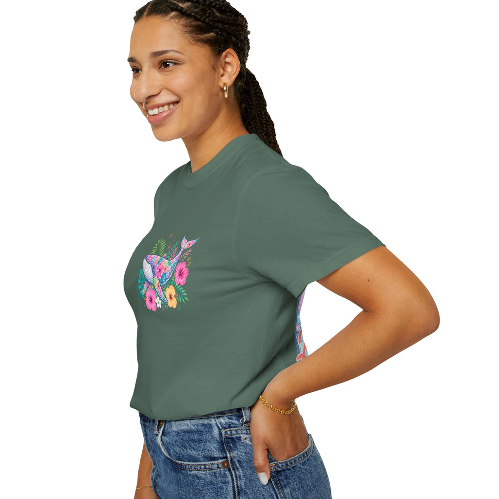 Miami Beach Club T‑Shirt — Retro Flamingo Tropical Floral Graphic Tee