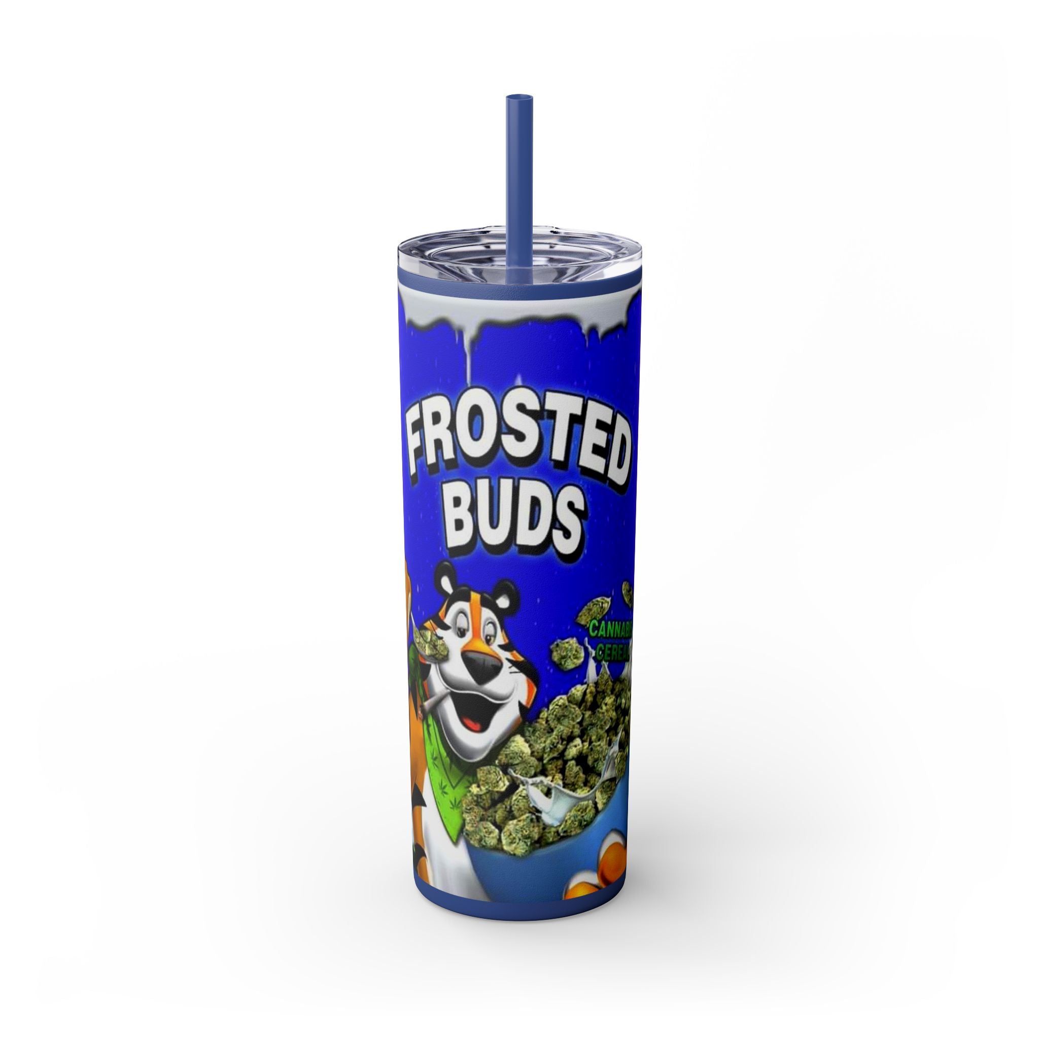 Frosted Buds 20oz Skinny Tumbler with Straw