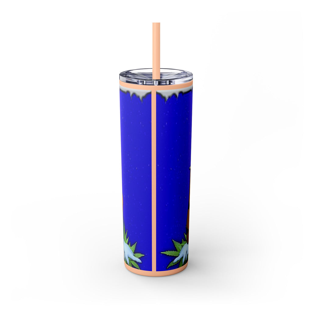 Frosted Buds 20oz Skinny Tumbler with Straw