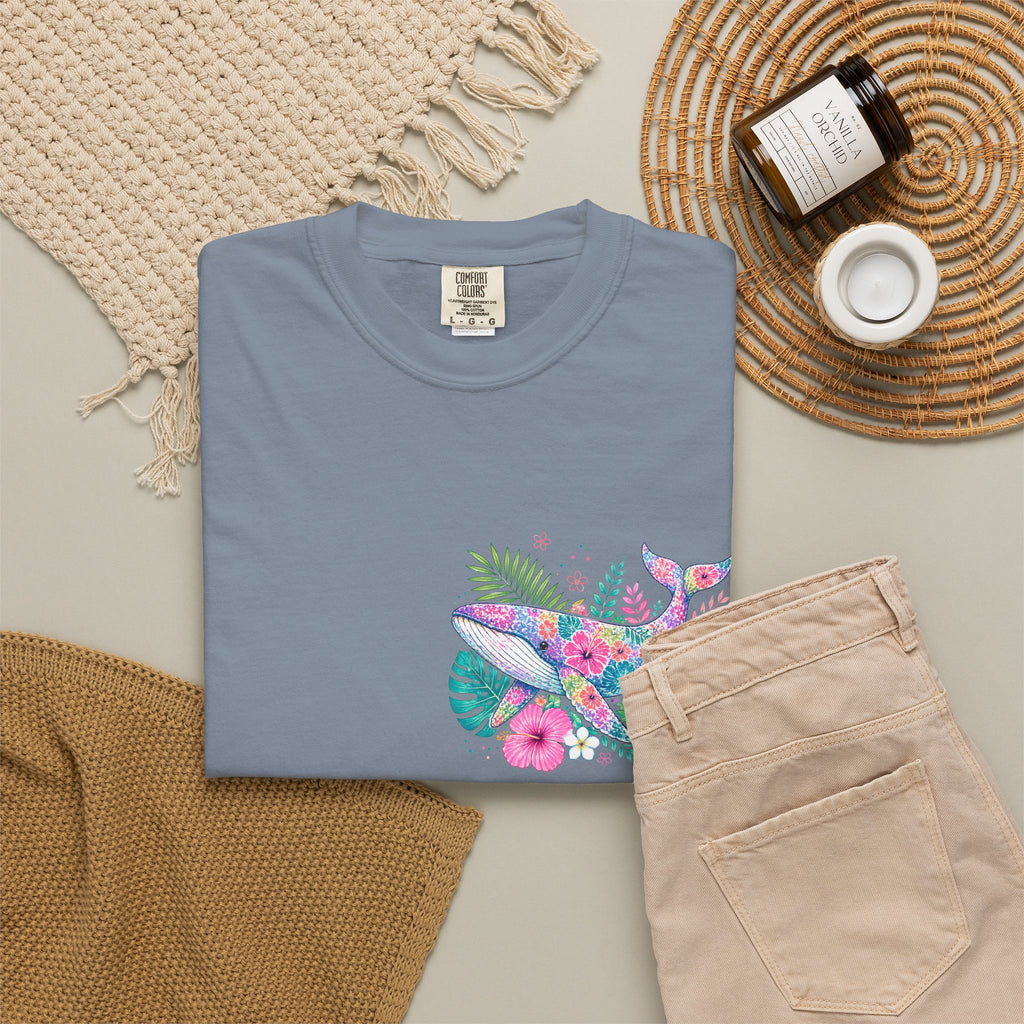 Miami Beach Club T‑Shirt — Retro Flamingo Tropical Floral Graphic Tee