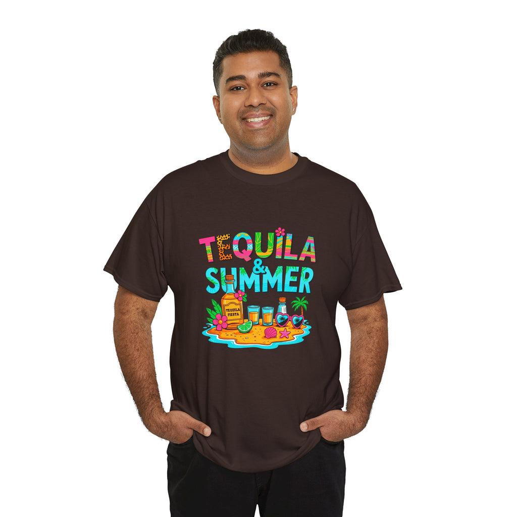 Tequila Summer Tee – Tropical Beach Cocktail Graphic T-Shirt